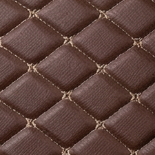 Коричневая кожа/Бежевая нить