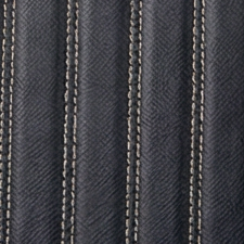 Черная кожа/Бежевая нить