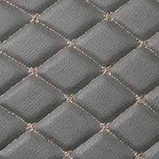 Серая кожа/Бежевая нить